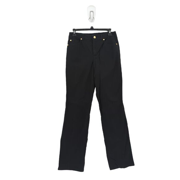 Escada Women GER 36 US 6 Tessa Jean Pants Black High Rise Straight Leg Denim - Picture 2 of 9